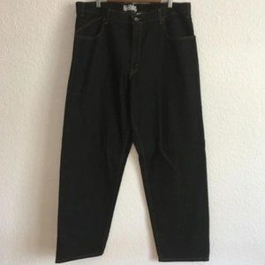 Levis Silvertab Baggy Black Gold Stitching 38 x 34